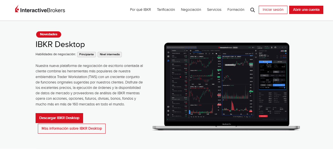 IBKR desktop - aplicacion de escritorio de interactive brokers