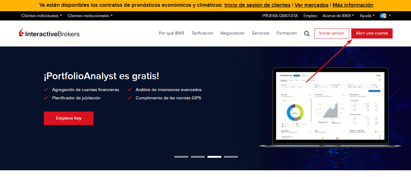 como registrarse en interactive brokers - paso 1