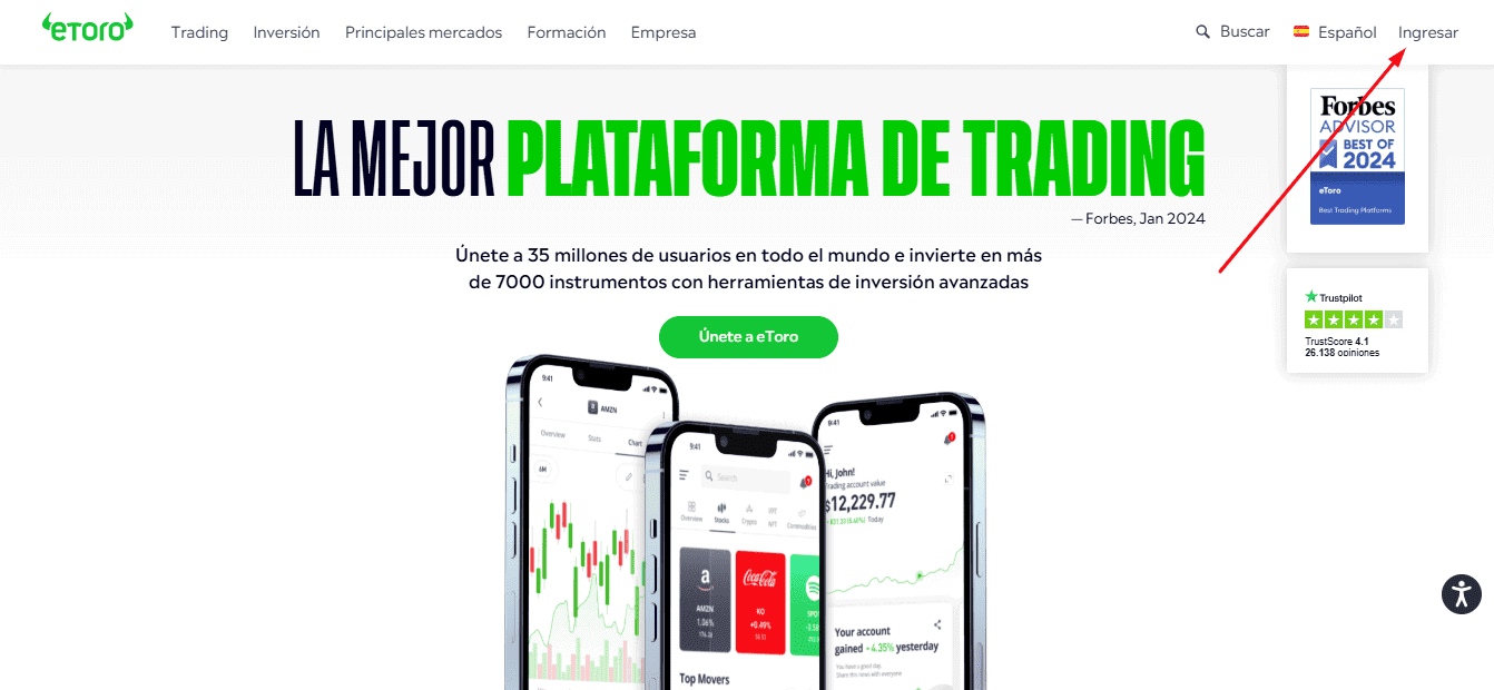 como registrarse en etoro paso 1