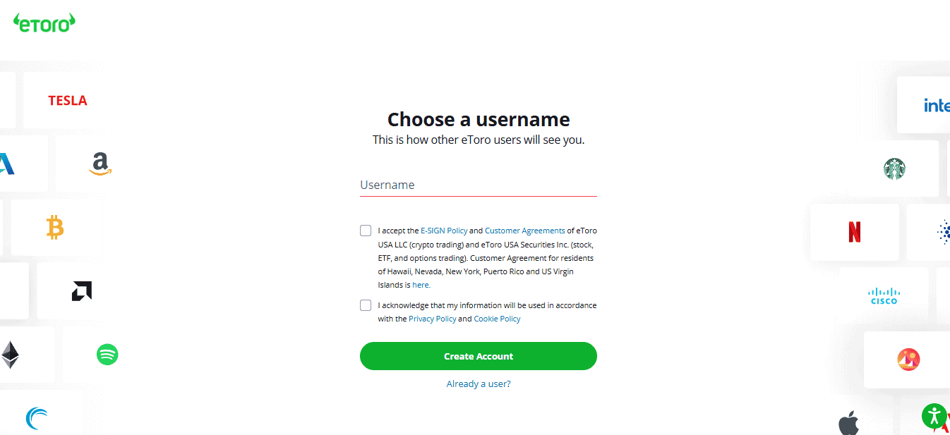 como registrarse en etoro paso 3