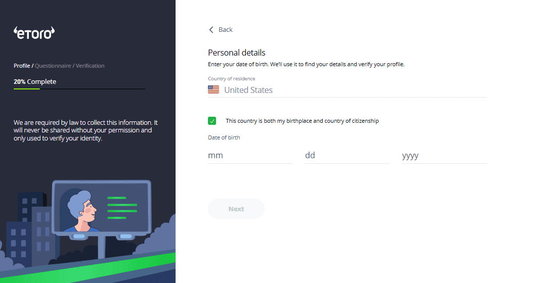 como registrarse en etoro paso 4
