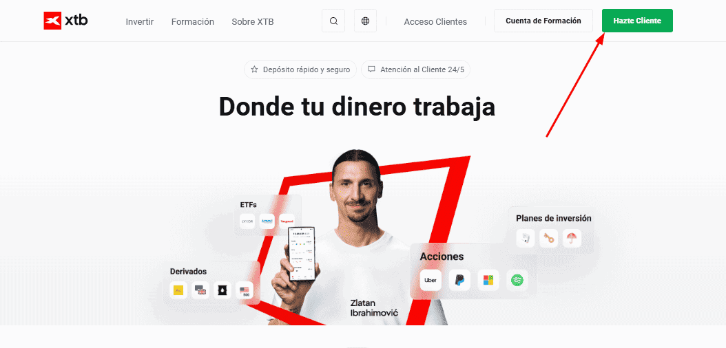 como registrarse en xtb paso 1