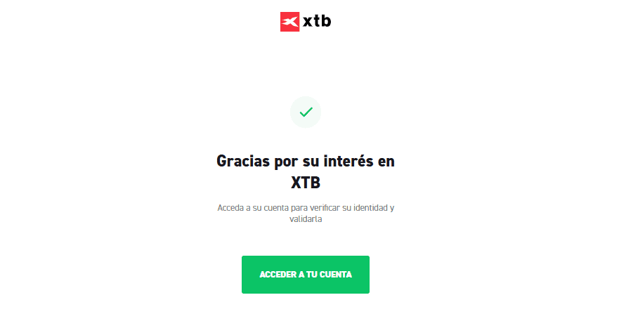 como registrarse en xtb paso 8