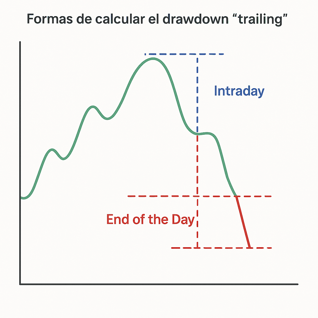 formas de calcular el drawdown en cuentas de fondeo